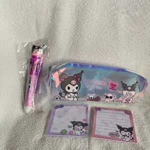 Kuromi Bundle #2F Holographic Pencil Case Set